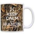thumbnail image 1 of ThisWear Woodland Camo Keep Calm and Grandpa Will Fix It 11 ounce Coffee Mug Camo, 1 of 4