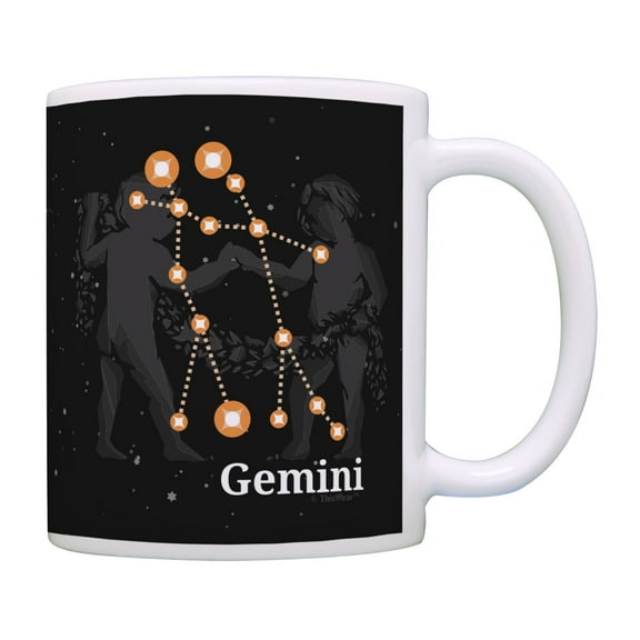 ThisWear Zodiac Gifts Gemini Zodiac Coffee Mug Gemini Cup Gemini Birthday Present Coffee Mug Multi