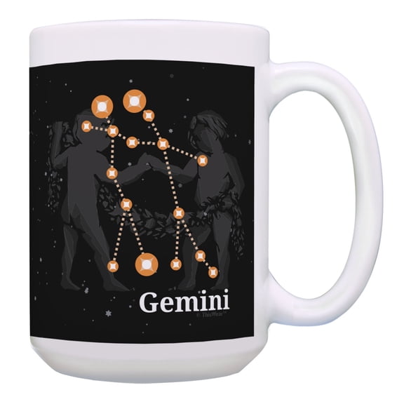 ThisWear Zodiac Mug Gemini Cup Gemini Birthday Gifts Star Sign Astrology Gifts 15oz Coffee Mug Multi