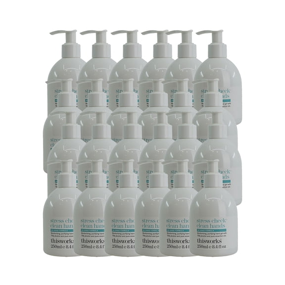 ThisWorks Stress Check Clean Hands Moisturizing, Purifying Hand Gel 8.4 oz Set of 24