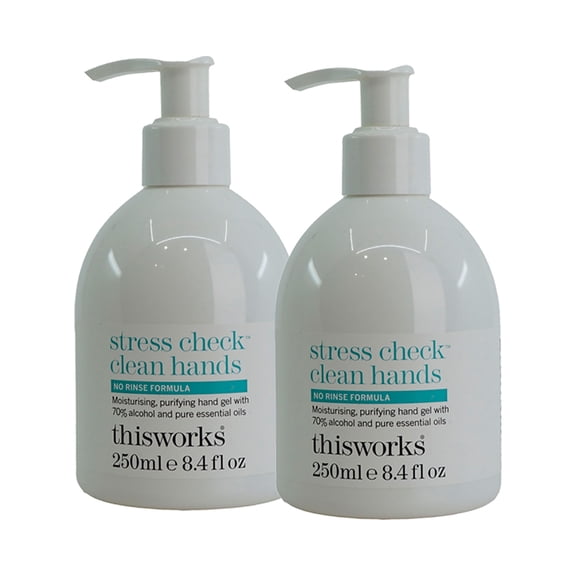ThisWorks Stress Check Clean Hands Moisturizing, Purifying Hand Gel 8.4 oz Set of 2