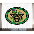 thumbnail image 1 of Ambesonne Thistle Curtains 2 Panel Set, Knot Thorns Stem, 108" x 63", Multicolor, 1 of 3