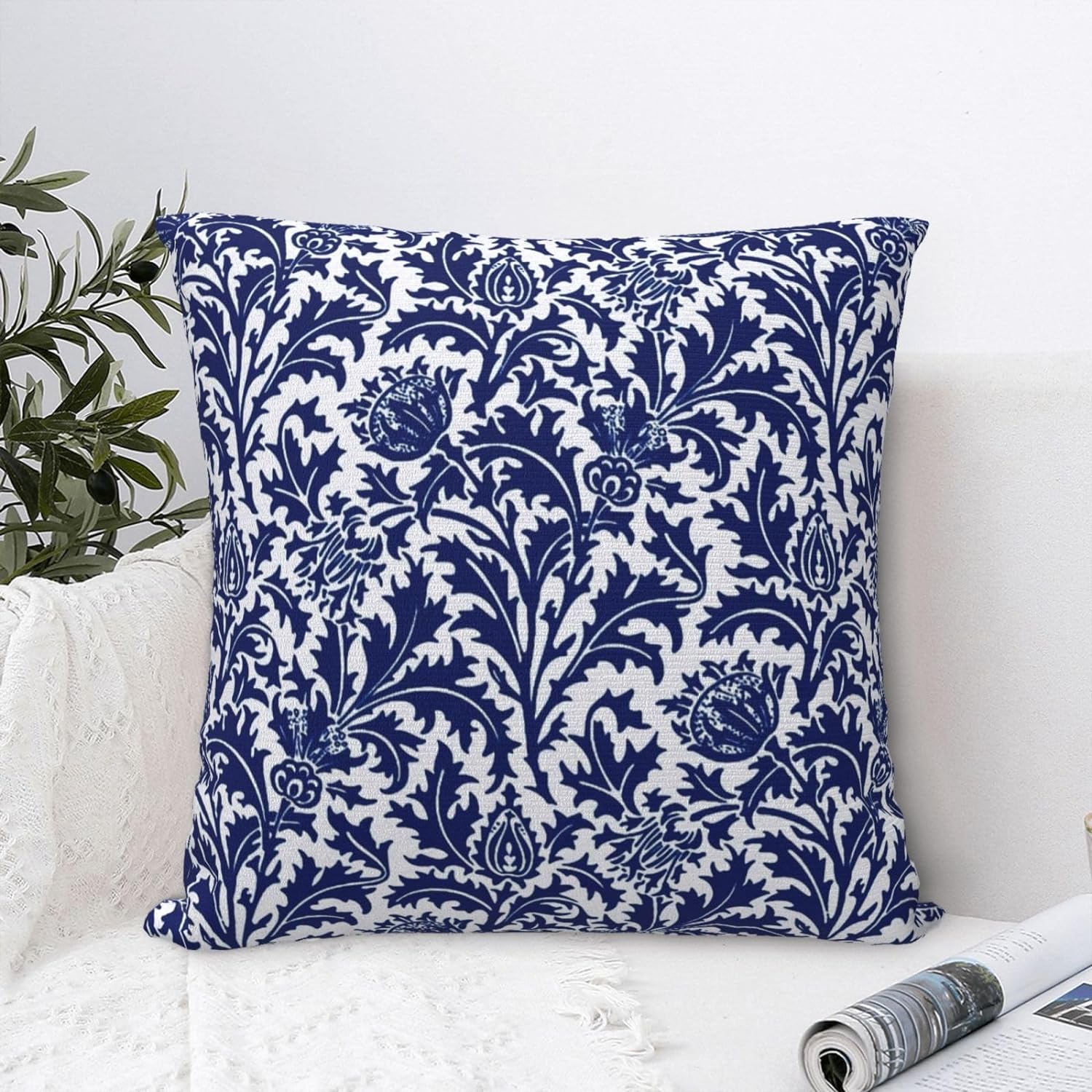 Pheasant Pillow, William Morris Inspired, Woodland Cushion, Enchanted