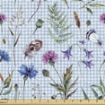 thumbnail image 1 of Ambesonne Thistle Fabric by the Yard Upholstery, Spring Floral Motifs, 3 Yards, Multicolor, 1 of 4