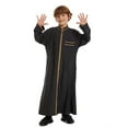 thumbnail image 1 of Thobe for Boy Kaftan Casual Long Sleeves Gown Crew Neck Kids Robes for Boys Black Robe 11-12 Years, 1 of 8