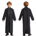 thumbnail image 1 of Thobe for Boy Kaftan Casual Long Sleeves Thobes Crew Neck Kids Robes for Boys Black Thobe for Boy 11-12 Years, 1 of 9