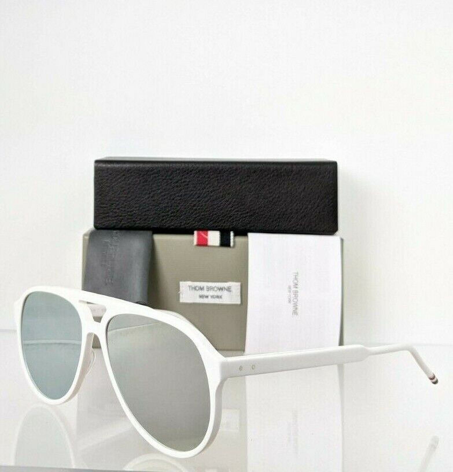 Thom Browne unisex  63mm White Aviator Sunglasses Acetate And Titanium Aviator Sunglasses | Thom Browne main image 3