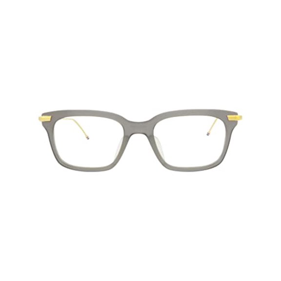 Thom Browne TB701 GGRY GLD 49 Grey Gold 49 19 Square Rectangle Eyeglasses New w/ Case