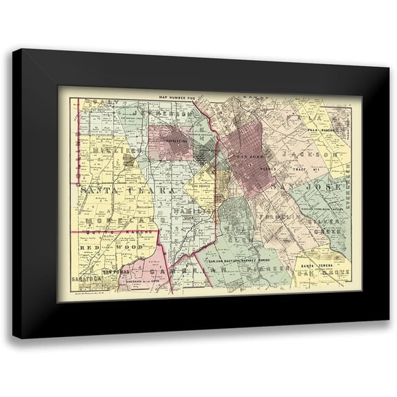 Thomas 14x11 Black Modern Framed Museum Art Print Titled - Santa Clara Northeast California Landowner