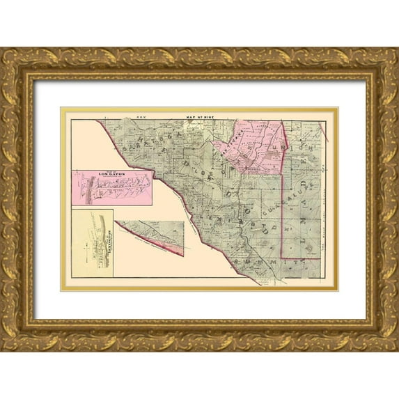 Thomas 24x17 Gold Ornate Wood Framed with Double Matting Museum Art Print Titled - Santa Clara West Central California Landowner