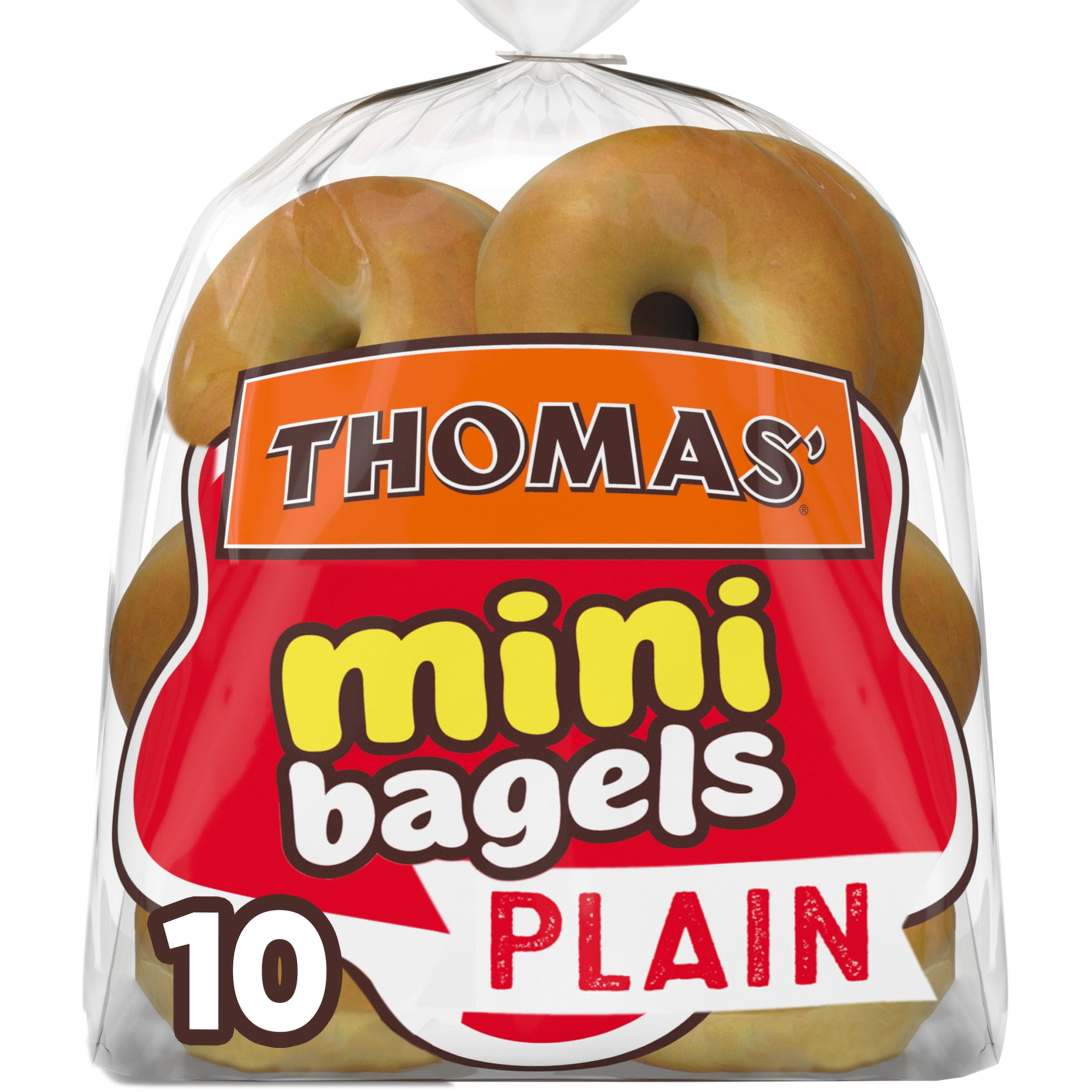 Thomas' Mini Bagels, Plain, Soft & Small,