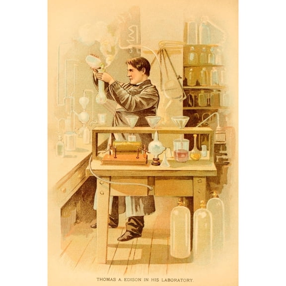 Thomas A. Edison History Poster Print
