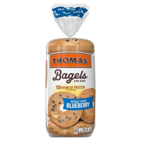 Thomas Bagels Pre-Sliced Blueberry 6 Count