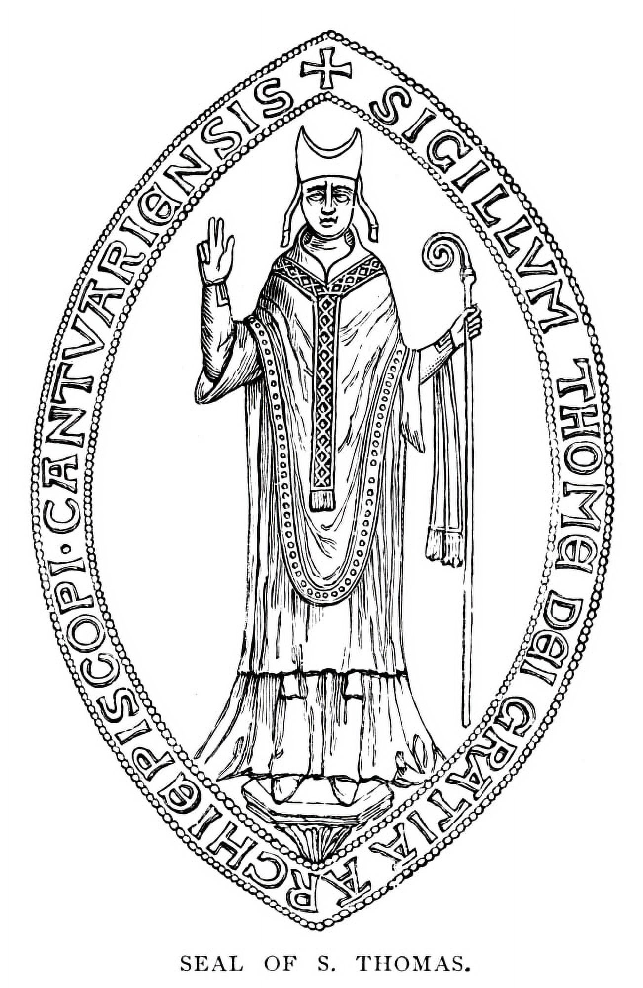 Thomas _ Becket (C11181170). /Nenglish Prelate. The Seal Of St. Thomas