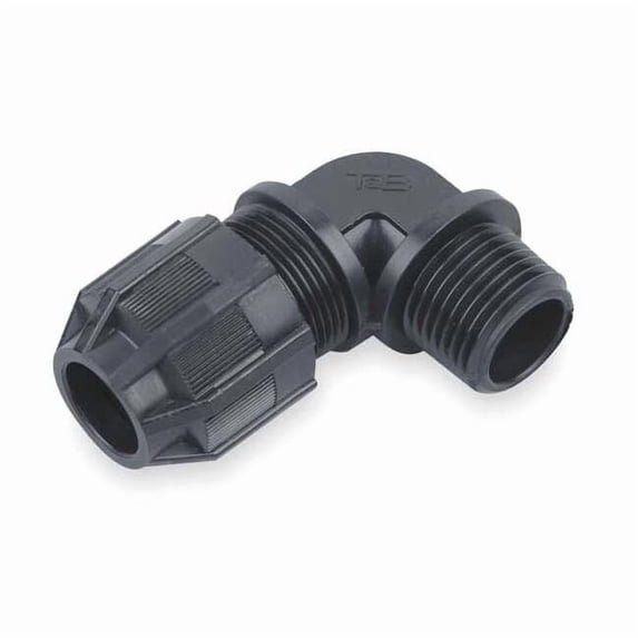 Abb Liquid Tight Connector,1/2in.,90 deg,Blk 4960NM