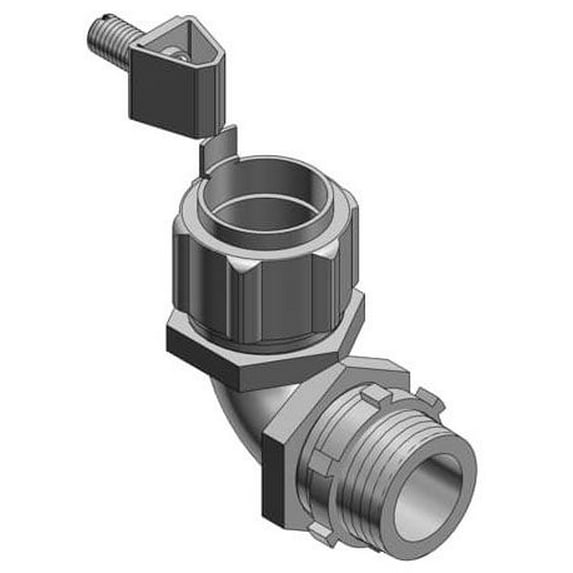 Thomas & Betts 5259GR, 3"", Iron, with Lug, 90D, Liquid Tight Connector, 1pc