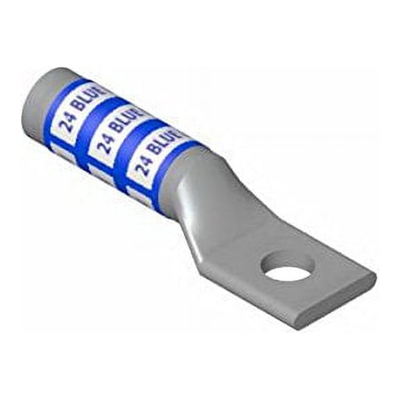 Thomas & Betts 54909BE Copper Compression Lug, 1/0 AWG, 1-Hole Stud, Long Barrel