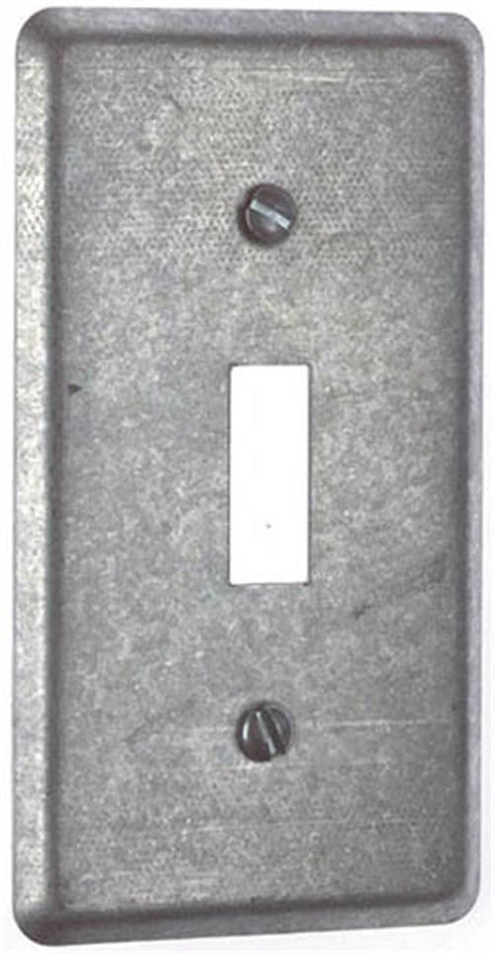 Galvanized Steel Flush Mount Outlet Cover with Screws