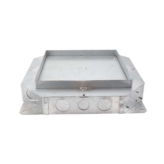 Thomas & Betts 667-SC 4 Gang Recessed Stamped Steel Floor Box
