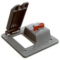 thumbnail image 1 of Thomas & Betts E9G2GTNR Field Service 2 Gang PVC GFCI & Toggle Switch Box Cover, 1 of 2