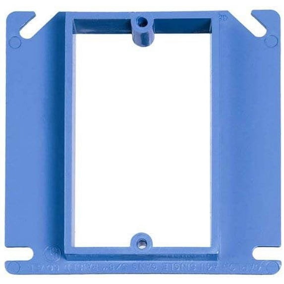 Thomas & Betts Outlet Box Cover Square Single Gang - Raised PVC - 4 ...