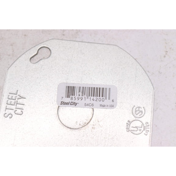 Thomas and Betts 54-C-6 Octagon Blank Box Cover With Knockout