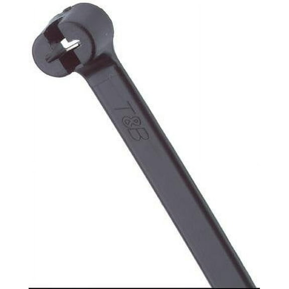 Thomas & Betts TY28MX Cable Tie 50lb 14" Ultraviolet Resistant Black Nylon with Stainless Steel Lock, 1000 Pack