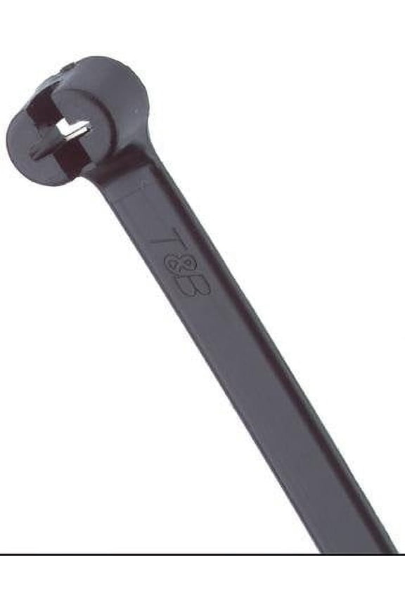 TY28MX Cable Tie 50lb 14" Ultraviolet Resistant Black Nylon with Stainless Steel Lock, 1000 Pack
