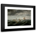 thumbnail image 1 of Thomas Birch 14x11 Black Modern Framed Museum Art Print Titled - Loss of the Schooner ‘John S. Spence’ of Norfolk, Virginia, 2D View-Rescue of the Survivors (1833), 1 of 5
