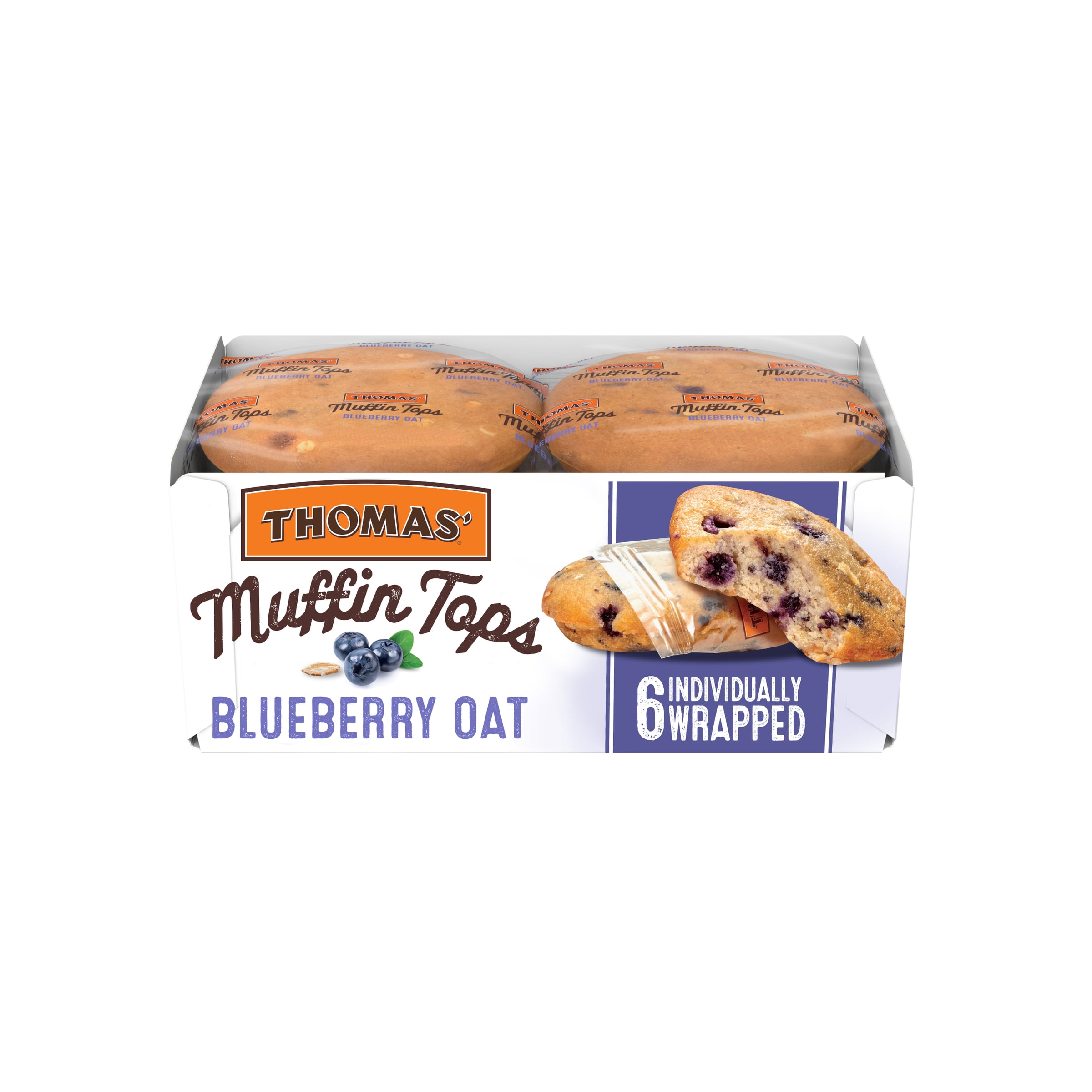 Thomas' Blueberry Oat Muffin Tops, 6 count, 10.5 oz