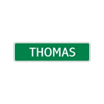 Thomas Boys Children Name Letter Printed Plaque Decoration Label Indoor Outdoor Wall Novelty Aluminum Sign 4"x13.5"