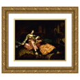 thumbnail image 1 of Thomas Buchanan Read 24x20 Gold Ornate Framed and Double Matted Museum Art Print Titled - Interior Scene with Sultan and Concubine, 1 of 4