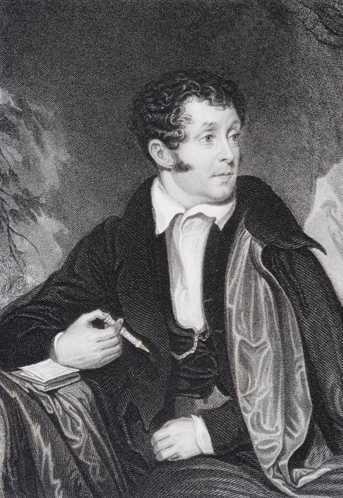 Thomas Campbell 1777 To 1844 Scottish Poet Author Of The Pleasures Of Hope Engraver Joseph Jenkins After D Mc Clise Canvas Art - Ken Welsh Design Pics (12 x 17)