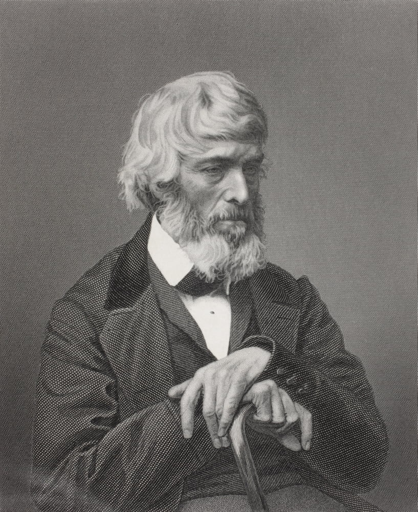 Thomas Carlyle 1795 To 1881 Scottish Satirical Writer Essayist Historian And Teacher From The Age We Live In A History Of The Nineteenth Century Canvas Art - Ken Welsh Design Pics (13 x 16)