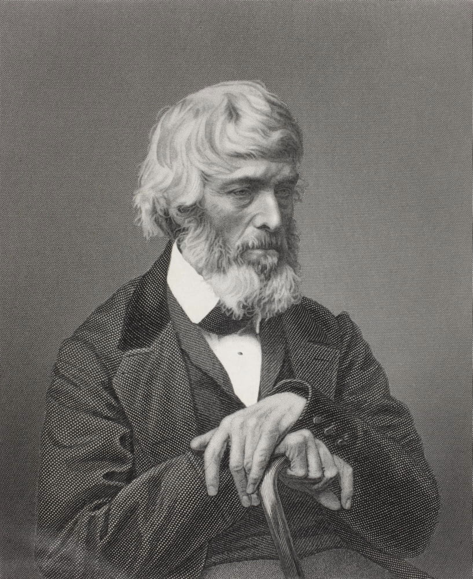 Thomas Carlyle 1795 To 1881 Scottish Satirical Writer Essayist Historian And Teacher From The Age We Live In A History Of The Nineteenth Century Canvas Art - Ken Welsh Design Pics (26 x 32)