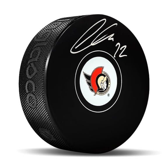 Thomas Chabot Ottawa Senators Signed Hockey Puck Officially Licensed NHL/NHLPA Authentic Hand-Signed Autograph by Frameworth Sports Marketing Premium Sports Memorabilia Hand-Signed by the Athlete