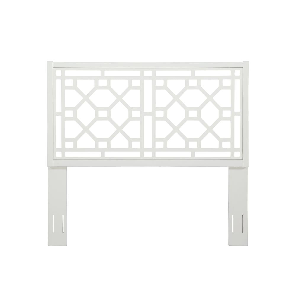 Thomas Chippendale White Adjustable Full/Queen Wood Headboard