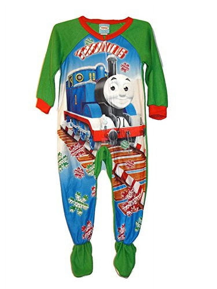Thomas Christmas Candy Cane Snowflake Flannel Fleece Pajama