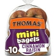 thumbnail image 1 of Thomas' Cinnamon Raisin Bagels, 10 Count, Mini Bagels, 15 oz Bag, 1 of 8