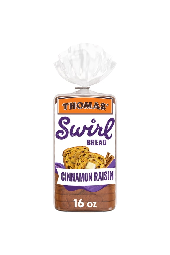 Cinnamon Raisin Swirl Bread, 16 oz, Cinnamon Bread, Bag