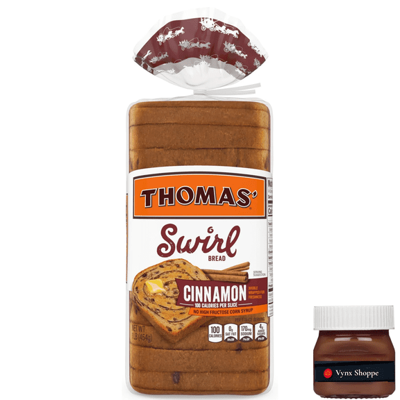 Thomas' Cinnamon Swirl Bread, 16 oz, Cinnamon Bread, Bag