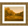 thumbnail image 1 of Thomas Cole 14x11 Gold Ornate Wood Frame and Double Matted Museum Art Print Titled - Landscape (Between 1840 and 1845), 1 of 4