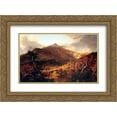 thumbnail image 1 of Thomas Cole 2x Matted 24x18 Gold Ornate Framed Art Print 'Schroon Mountain, Adirondacks', 1 of 2