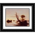 thumbnail image 1 of Thomas Cole 2x Matted 24x20 Black Ornate Framed Art Print 'American Lake Scene', 1 of 2