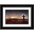thumbnail image 1 of Thomas Cole 2x Matted 24x20 Black Ornate Framed Art Print 'Cross at Sunset', 1 of 2