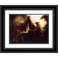 thumbnail image 1 of Thomas Cole 2x Matted 24x20 Black Ornate Framed Art Print 'Expulsion from the Garden of Eden', 1 of 2