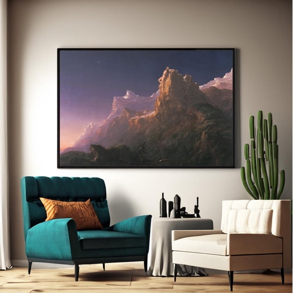 Thomas Cole Prometheus Bound Poster Wall Art Reproduction, Unframed Paper Poster 16x20in