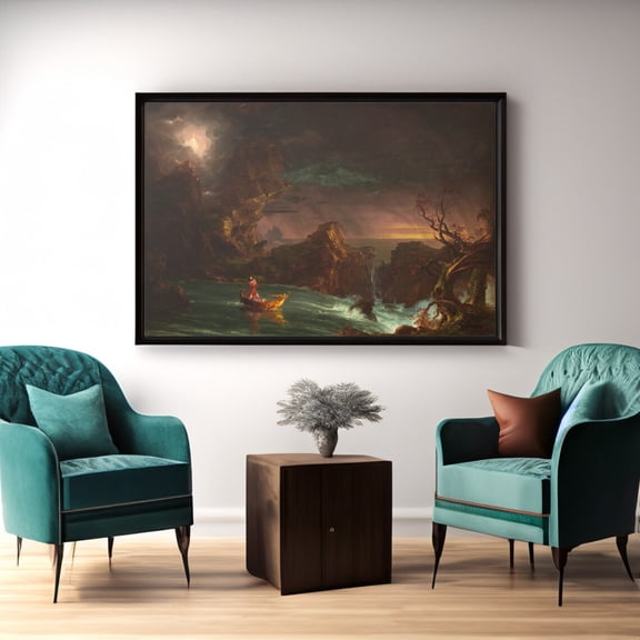 Thomas Cole Voyage of Life Manhood Print Hudson River Art, Unframed Paper Poster 8x10in