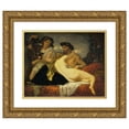 thumbnail image 1 of Thomas Couture 17x15 Gold Ornate Wood Frame and Double Matted Museum Art Print Titled - Horace and Lydia (1843), 1 of 4