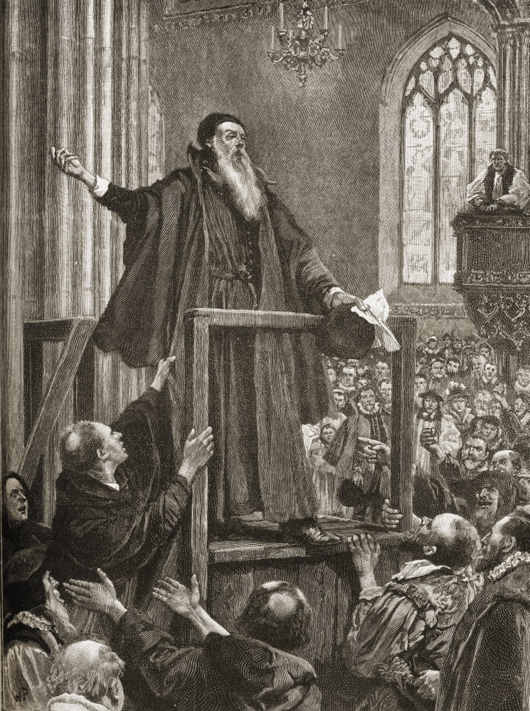 Thomas Cranmer 1489-1556 First Protestant Archbishop Of Canterbury 1533-56 Cranmers Last Testimony Canvas Art - Ken Welsh Design Pics (26 x 34)